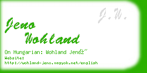 jeno wohland business card